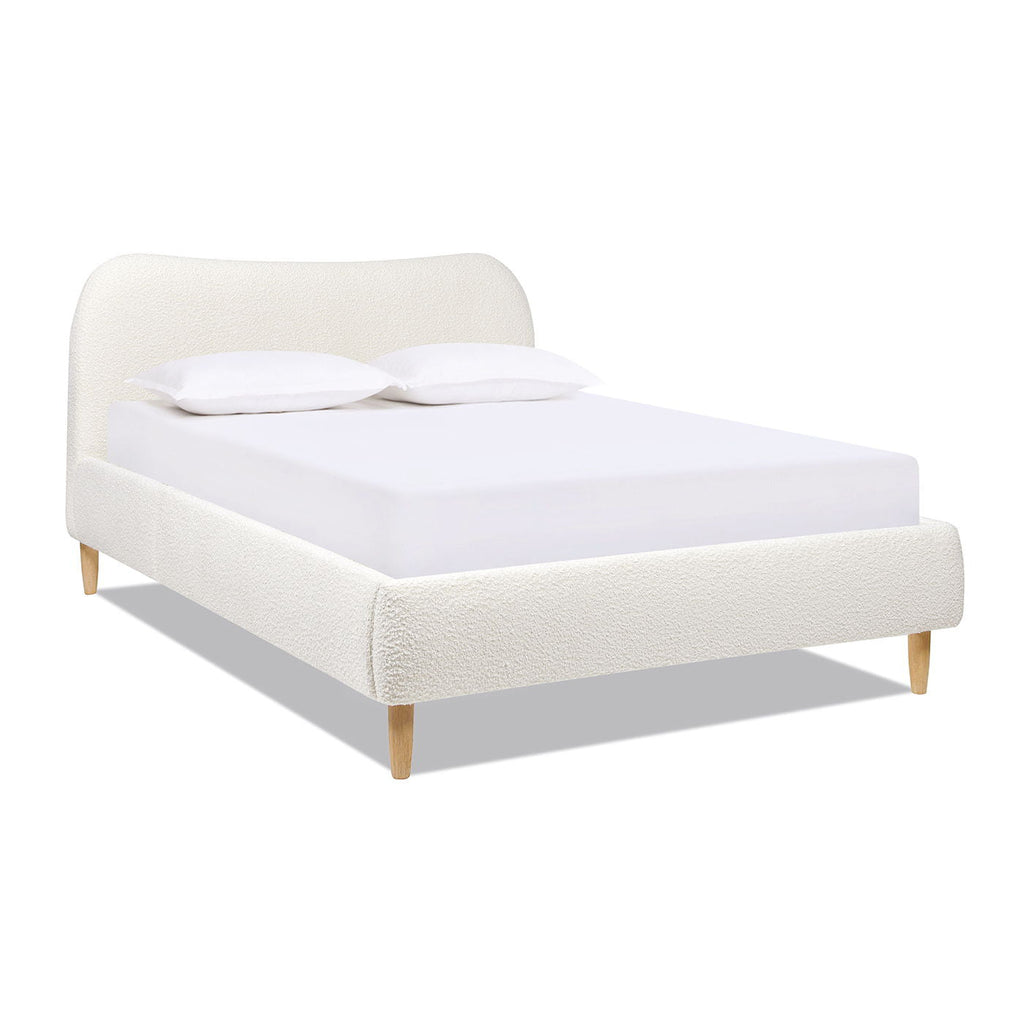 Roman - Curved Headboard Upholstered Platform Bed by Unique Piece Furniture