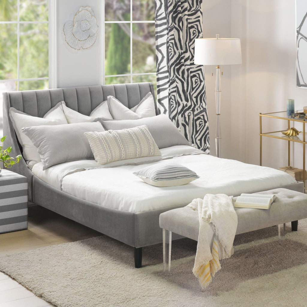 Aspen - Vertical Tufted Modern Headboard Platform Bed Set by Unique Piece Furniture