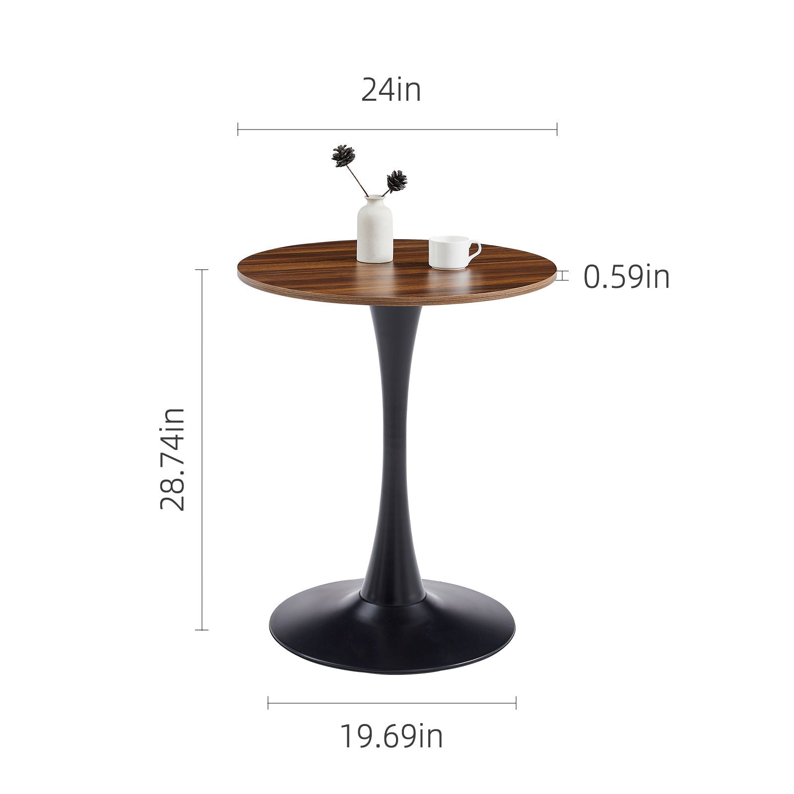 Round Dining Table With Tulip Style Base by Unique Piece Furniture