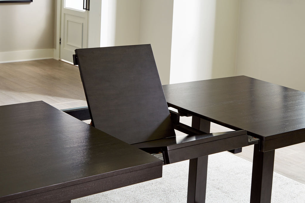 Neymorton - Rectangular Dining Room Butterfly Extension Table - Dark Grayish Brown by Unique Piece Furniture