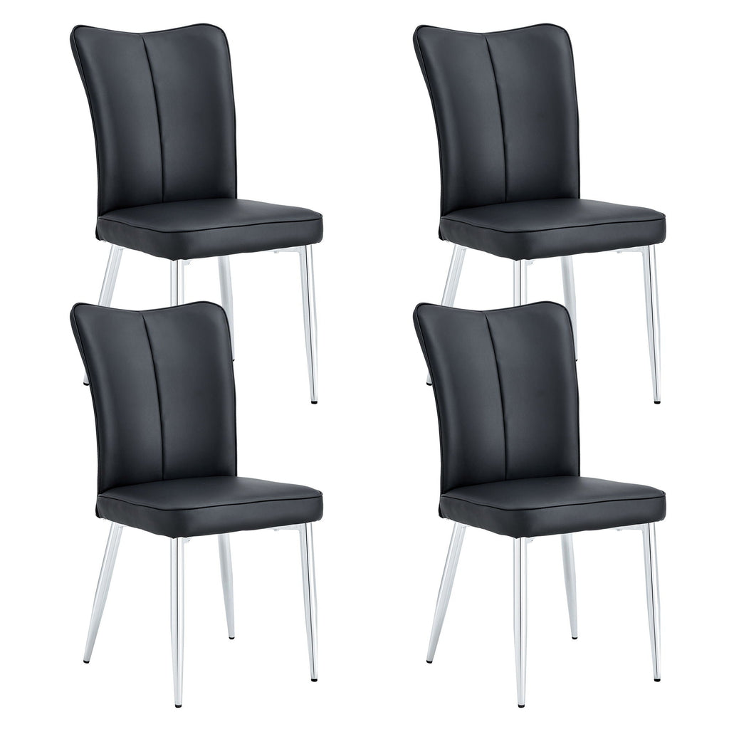 Modern Minimalist Dining Chairs With Metal Legs by Unique Piece Furniture