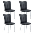Modern Minimalist Dining Chairs With Metal Legs by Unique Piece Furniture