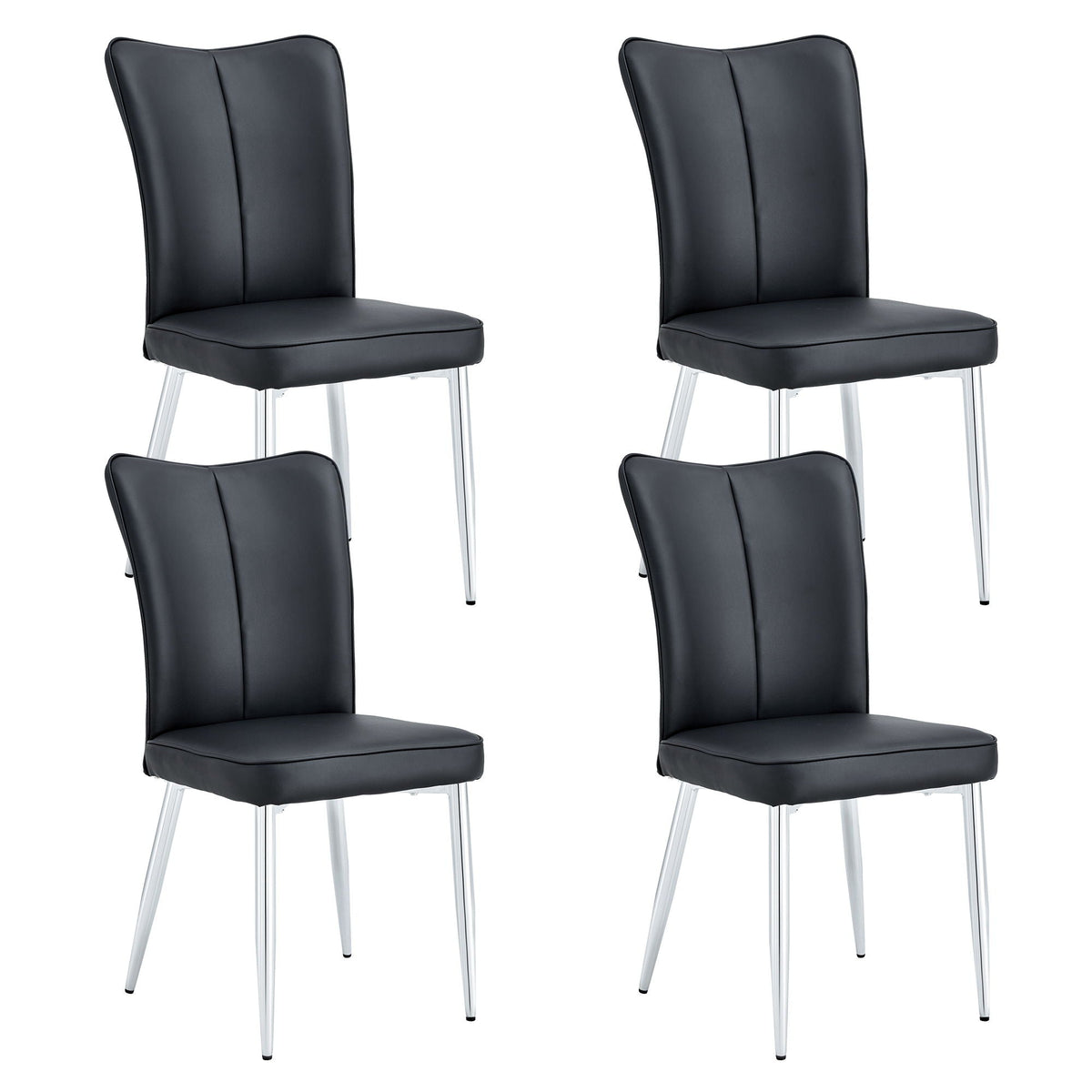 Modern Minimalist Dining Chairs With Metal Legs by Unique Piece Furniture