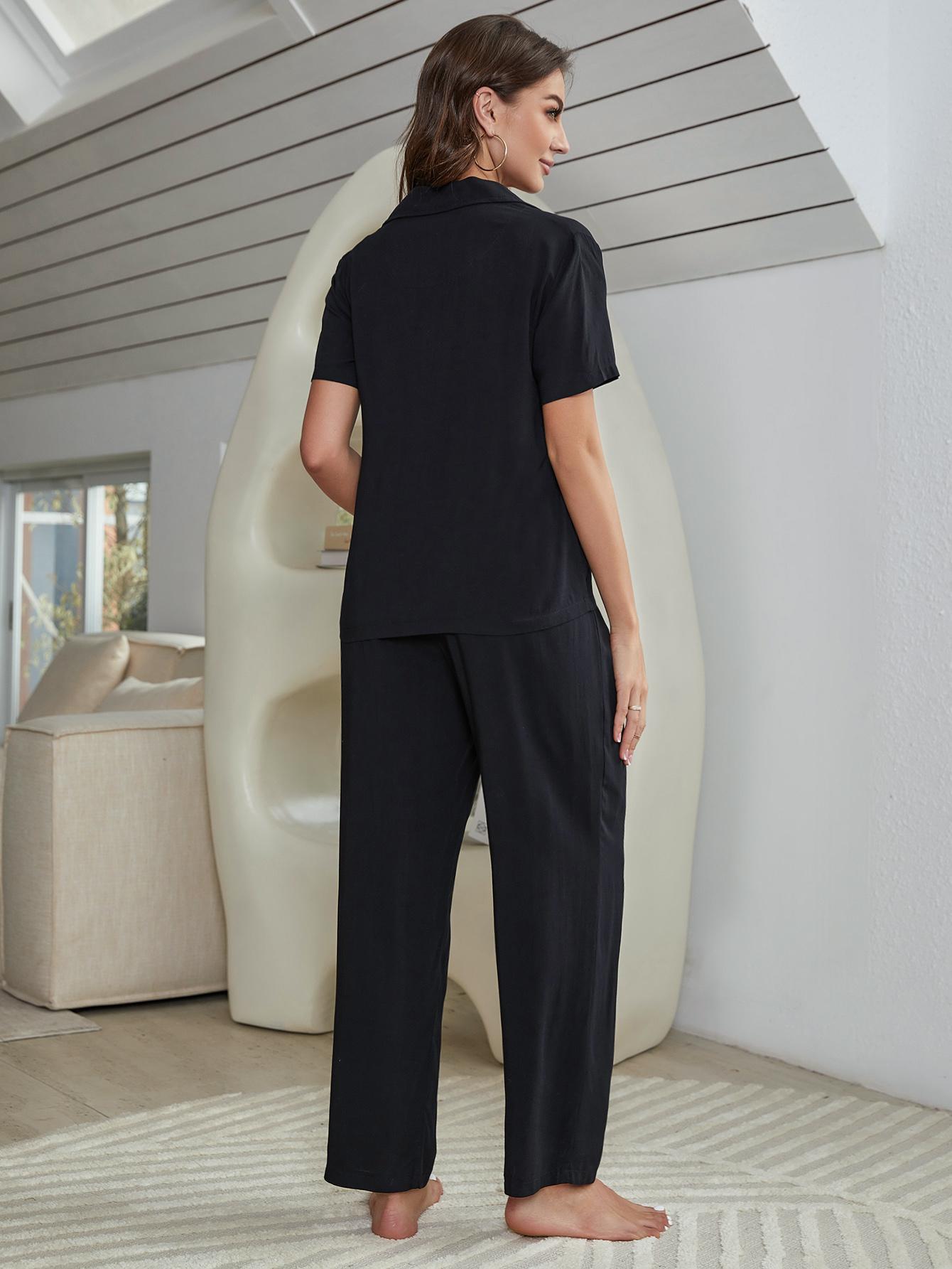 Short Sleeve Shirt, Bralette, and Pants Lounge Set by Wild and Free Boutique
