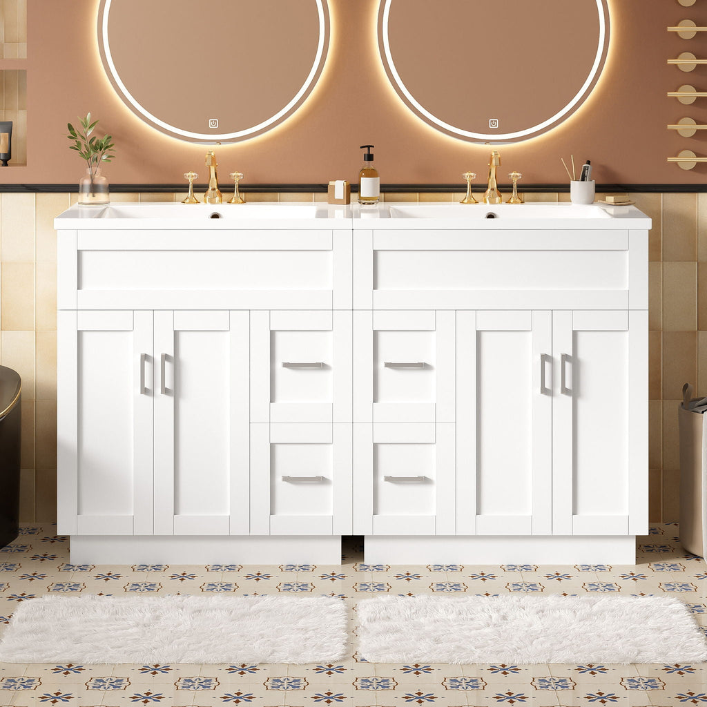 Bathroom Vanity With 2 Doors, 2 Drawers, Adjustable Shelf, Hidden Slides & Soft Close Hinges by Unique Piece Furniture