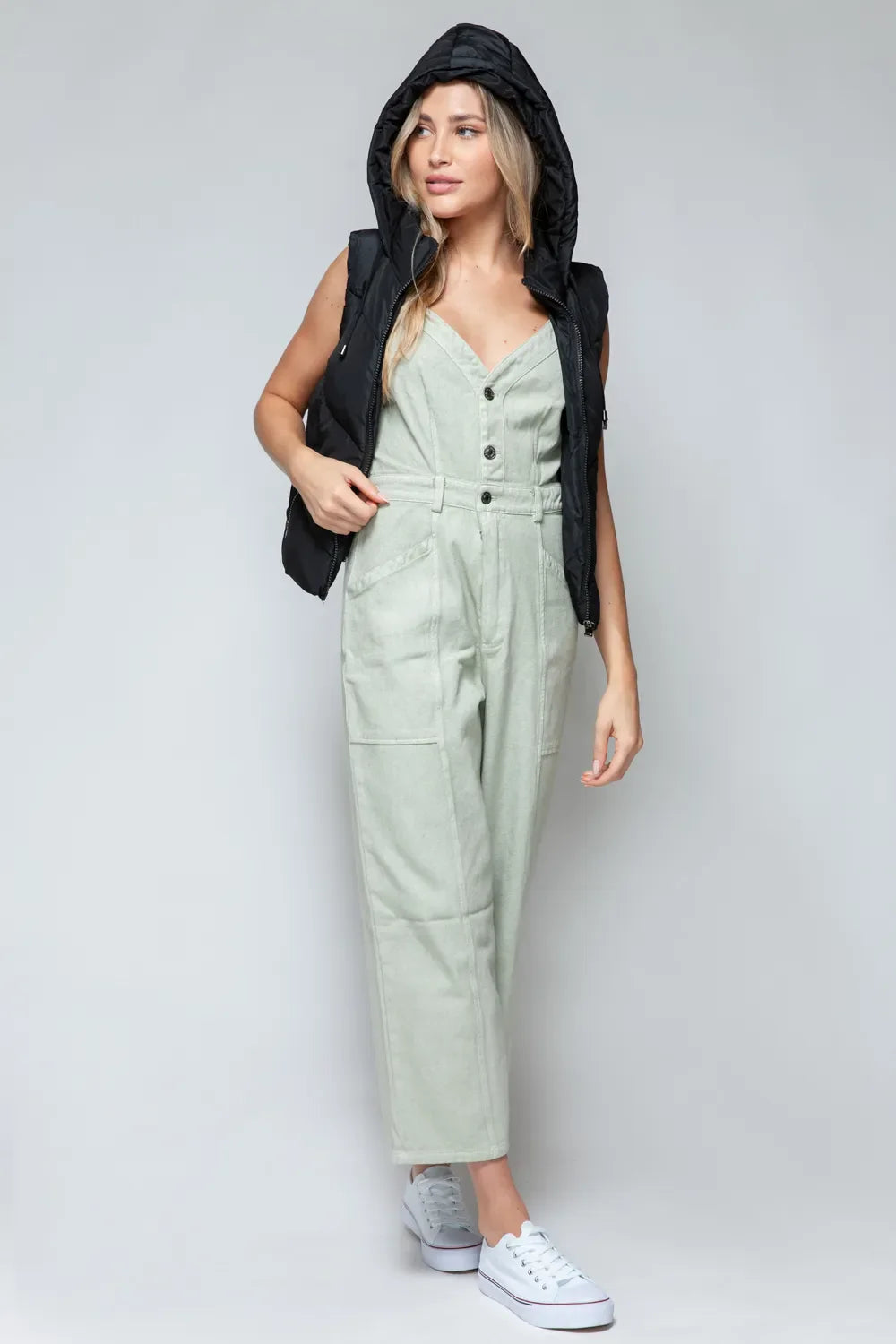 Snobbish Zip Up Quilted Hooded Vest by Wild and Free Boutique