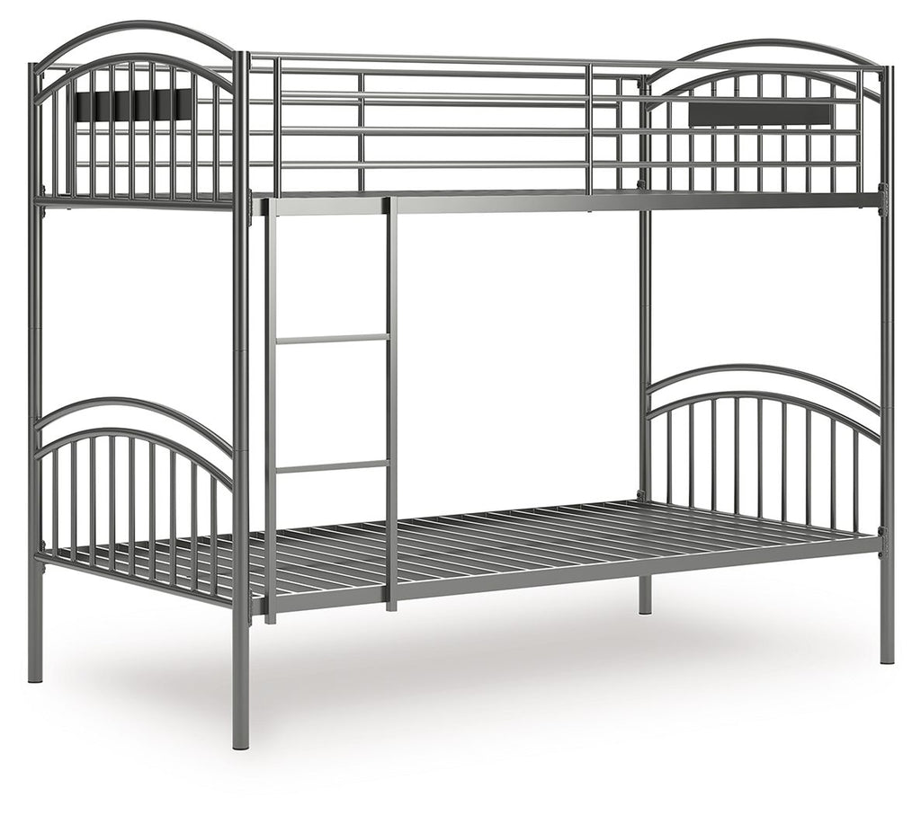 Lanceburg - Twin/Twin Bunk Bed With Ladder - Gray by Unique Piece Furniture