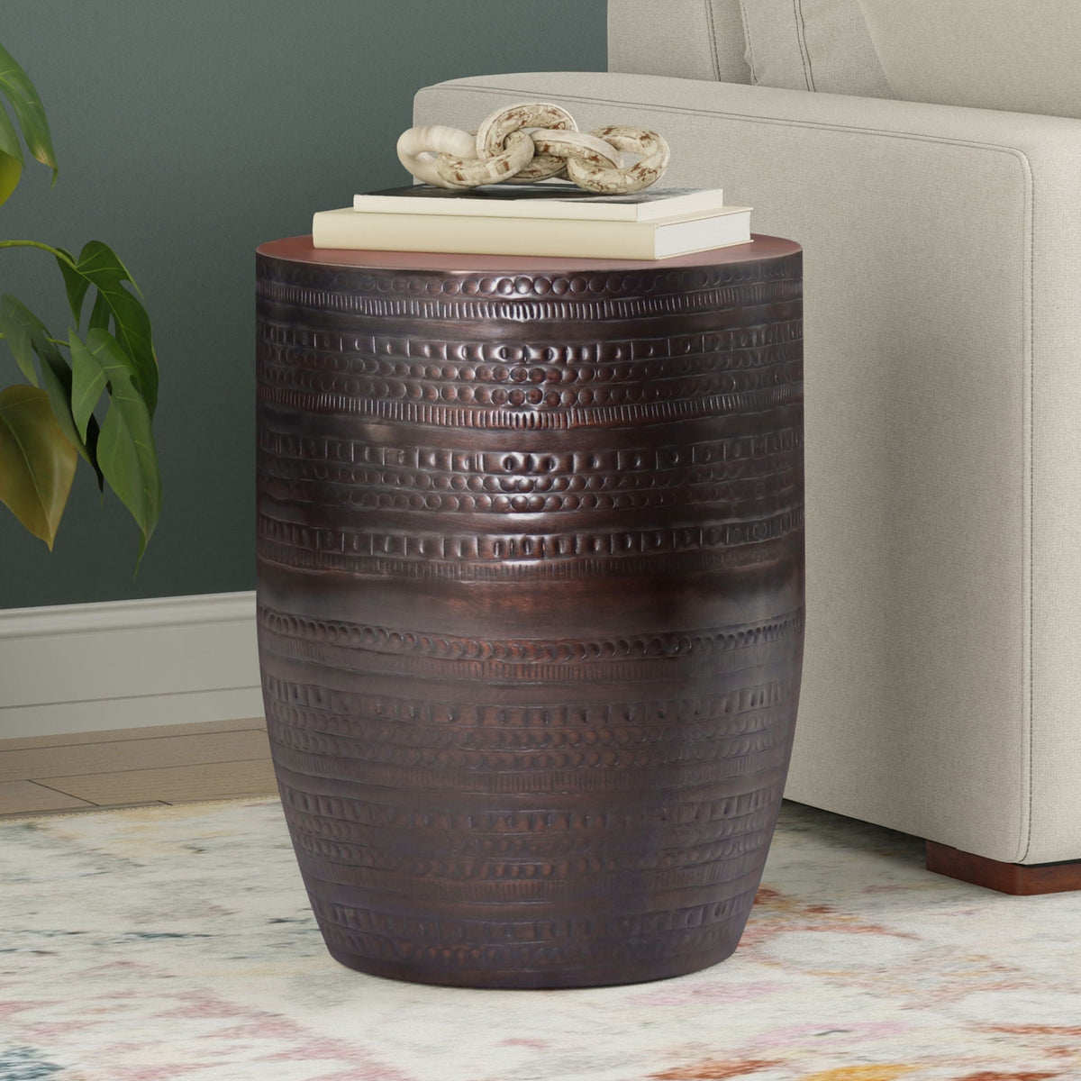 Johnsen - Handcrafted Large Metal Accent Table by Unique Piece Furniture
