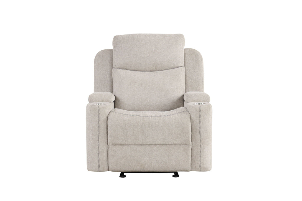 Galya - Motion Glider Recliner - Light Gray by Unique Piece Furniture