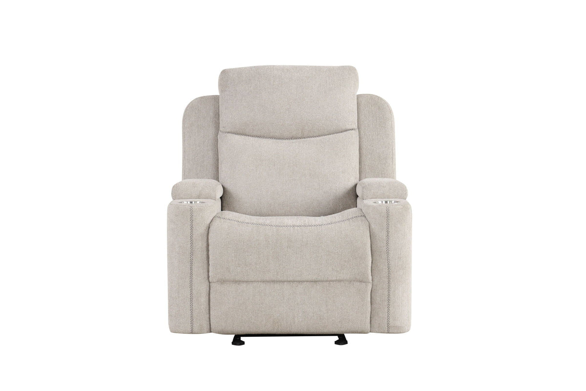 Galya - Motion Glider Recliner - Light Gray by Unique Piece Furniture