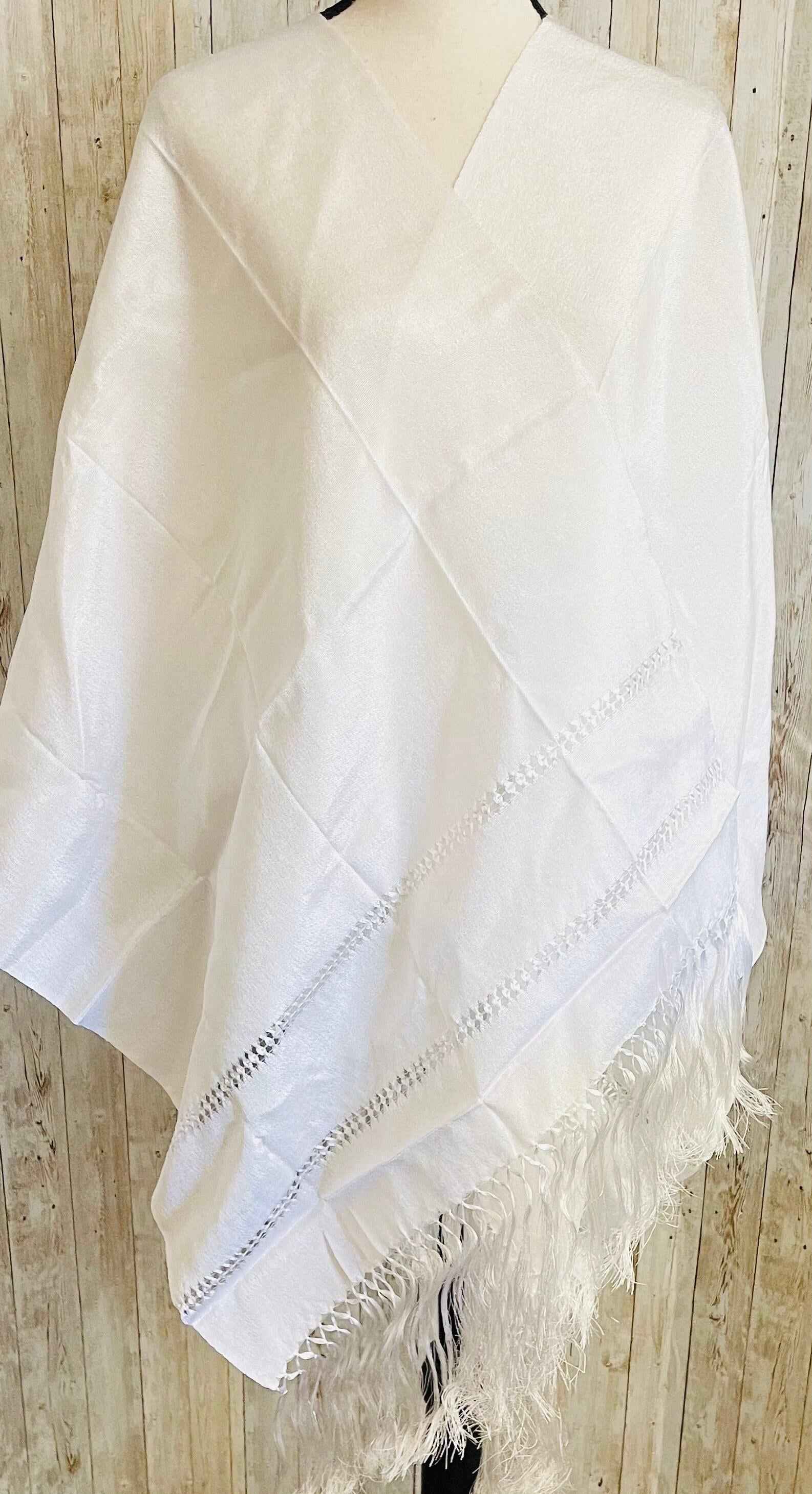 Authentic Mexican Silk Wrap Shawl Reboso Mexicano De Artiseda