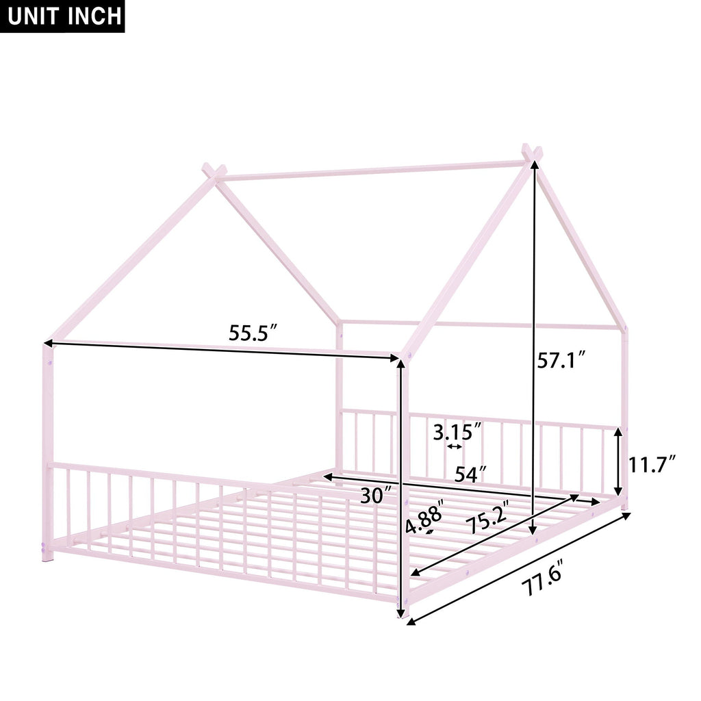 Metal House Bed by Unique Piece Furniture