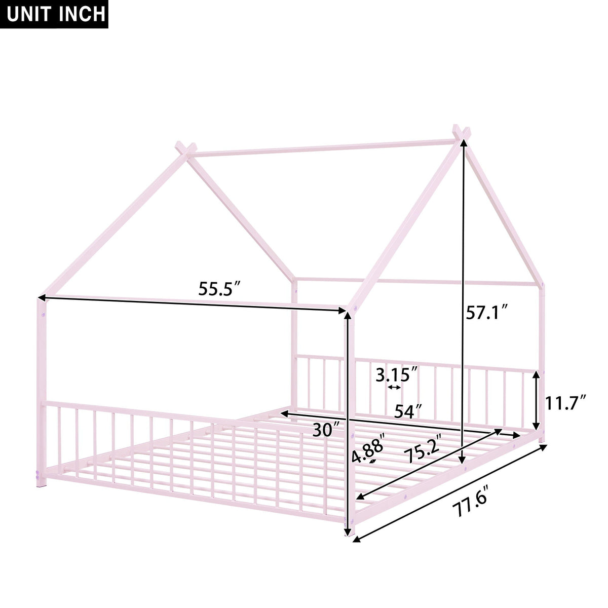 Metal House Bed by Unique Piece Furniture
