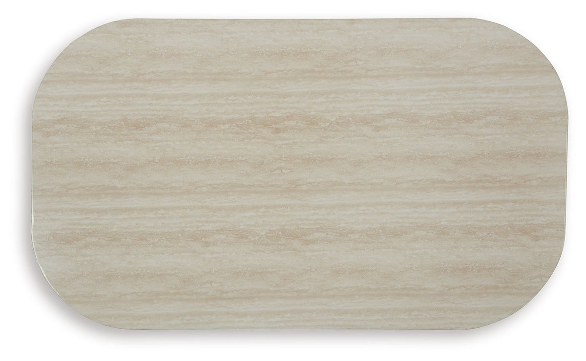 Kimora - Rectangular Cocktail Table - Beige / Dark Brown by Unique Piece Furniture
