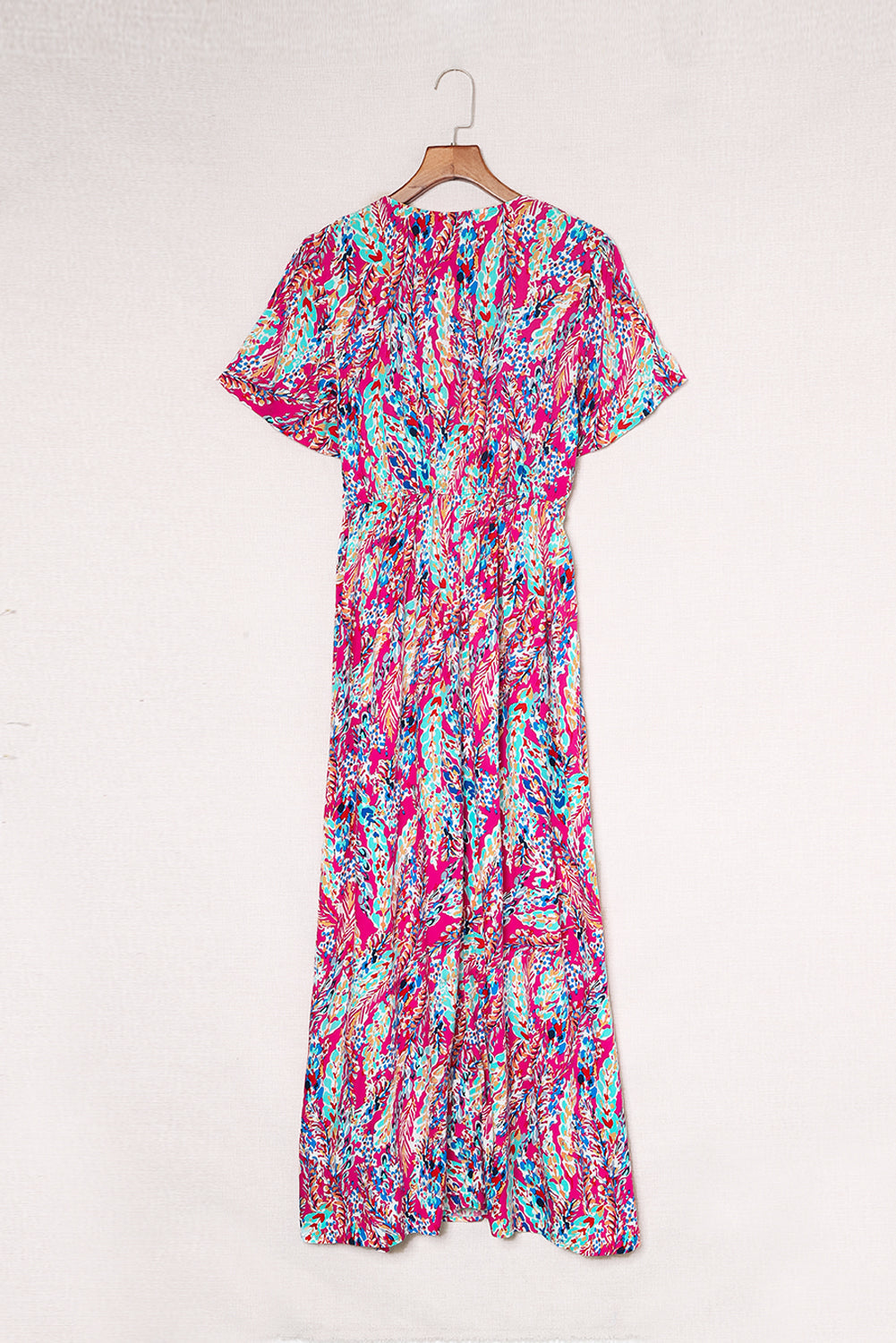 Green Wrap V Neck Floral Maxi Dress by Wild and Free Boutique