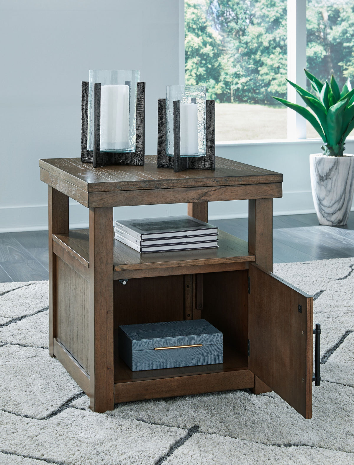 Boardernest - Rectangular End Table - Brown by Unique Piece Furniture