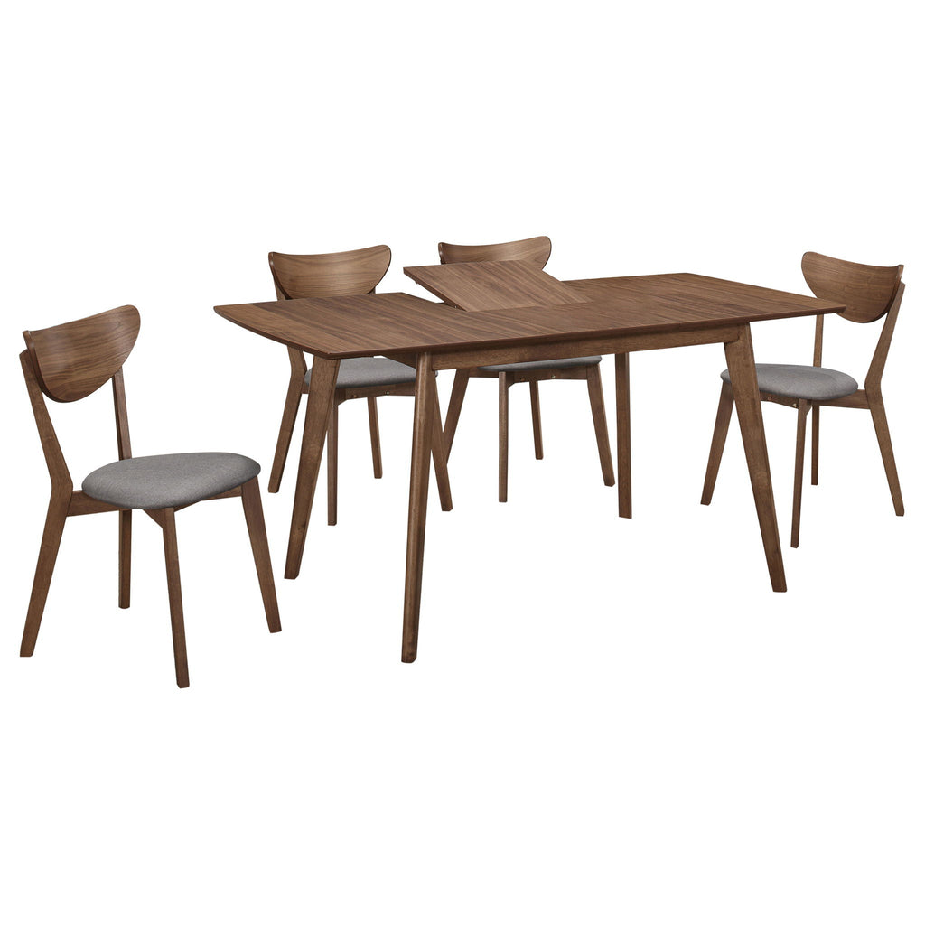 Alfredo 5-piece Butterfly Leaf Dining Set Natural Walnut by Unique Piece Furniture