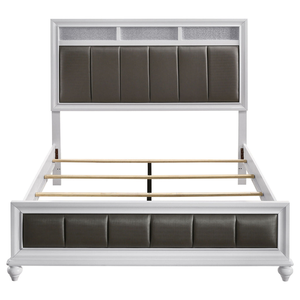 Barzini Wood Queen Panel Bed White by Unique Piece Furniture