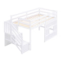 Loft Bed With Storage Staircase, Window & LED Light by Unique Piece Furniture