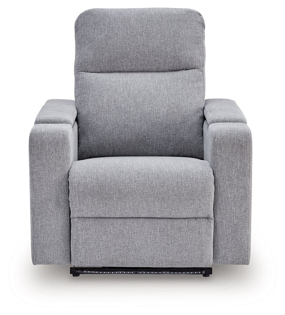 Pineland - Glider Power Recliner With Audio System - Pewter by Unique Piece Furniture