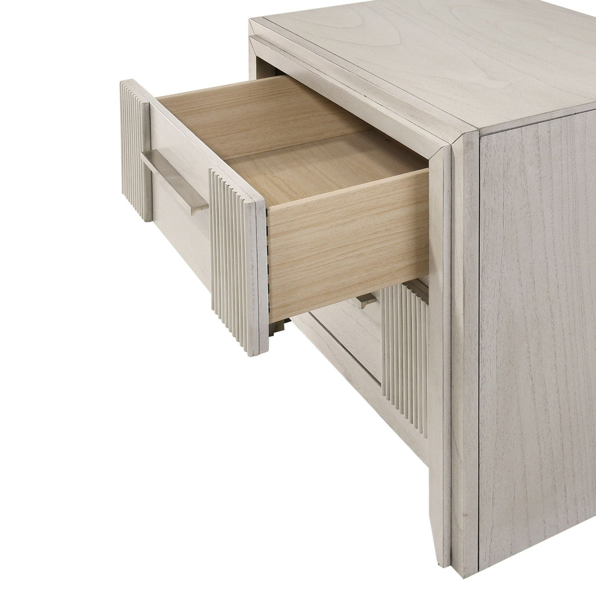 2 Drawer Nightstand With Bar Handle - Antique White by Unique Piece Furniture