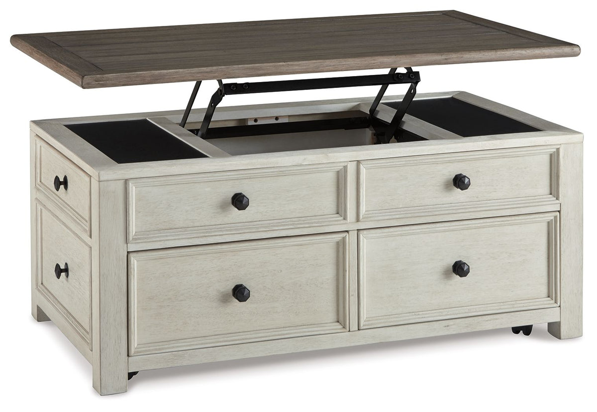 Bolanburg - Lift Top Cocktail Table - White / Brown / Beige by Unique Piece Furniture