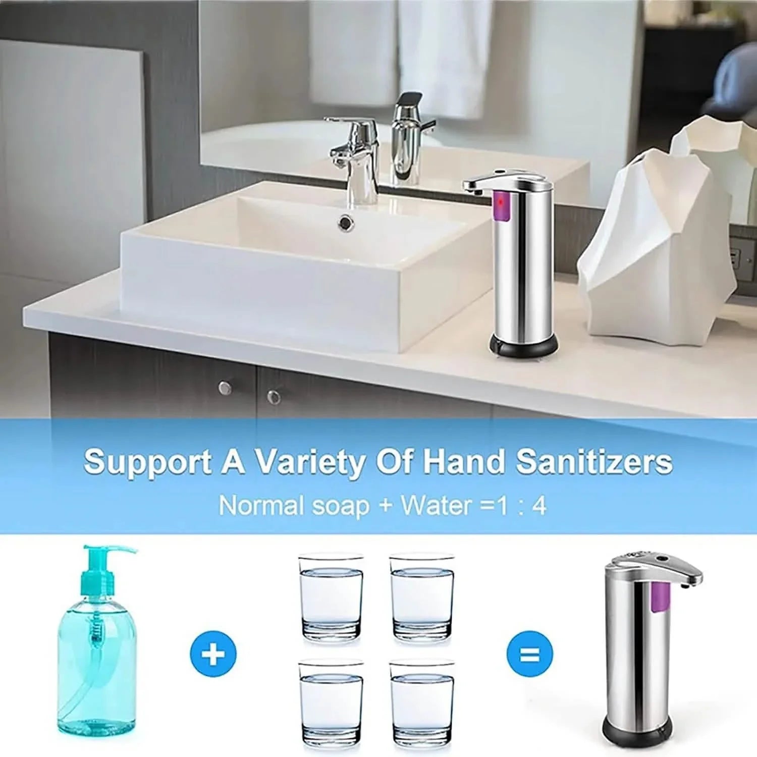 Stainless Steel Automatic Soap Dispenser by DailySale