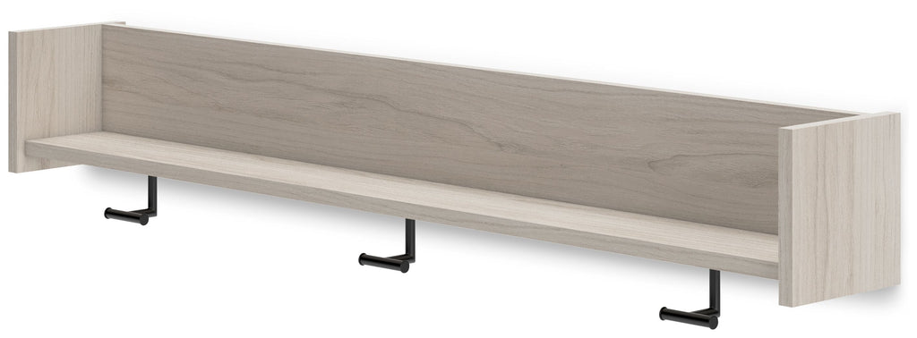 Socalle - Wall Mounted Coat Rack w/Shelf - Light Natural by Unique Piece Furniture
