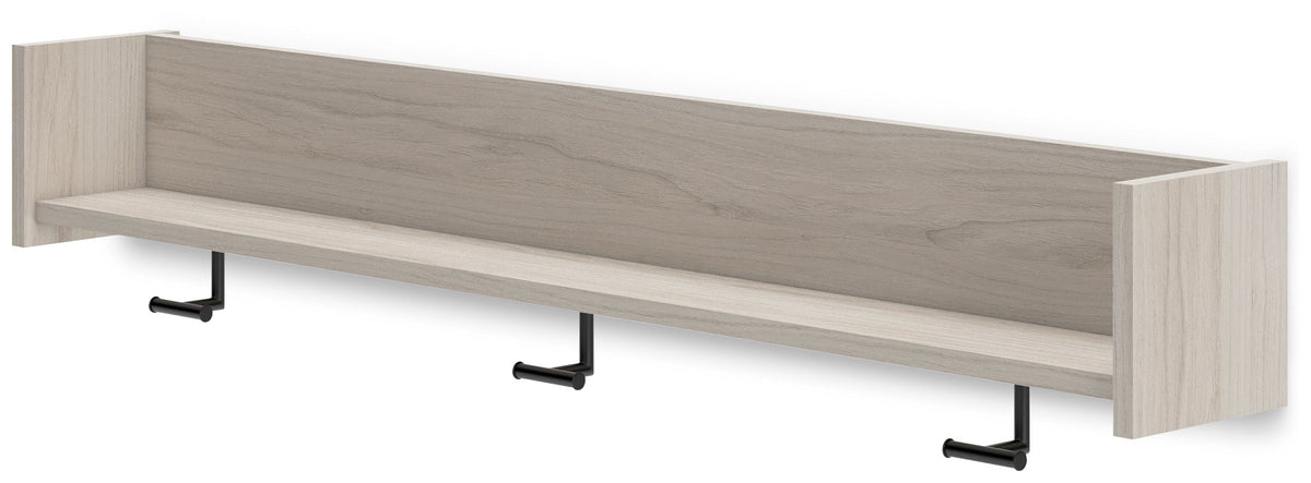 Socalle - Wall Mounted Coat Rack w/Shelf - Light Natural by Unique Piece Furniture