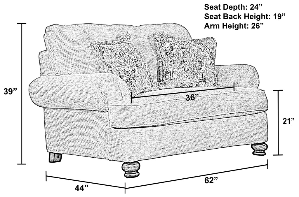 Freemont - Chair And a Half - Pewter by Unique Piece Furniture