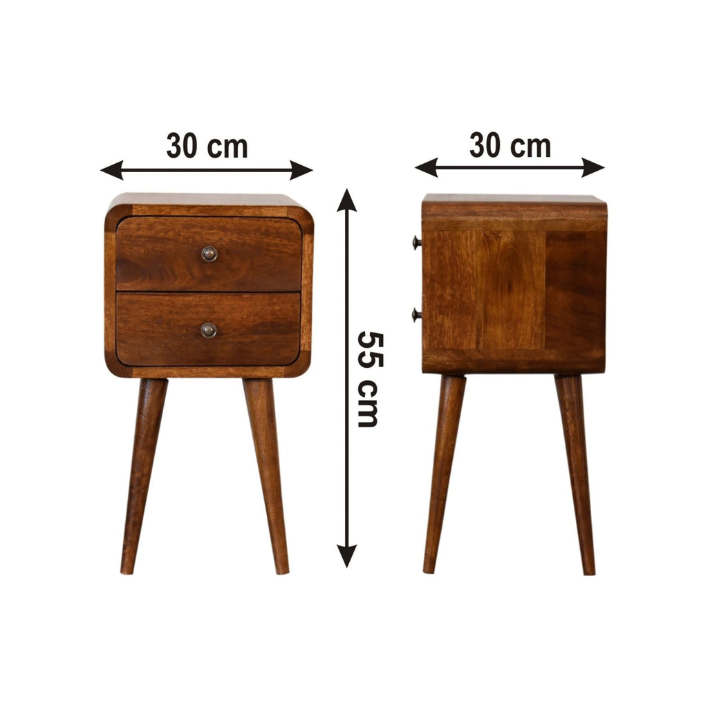 Curved Nightstand by Unique Piece Furniture