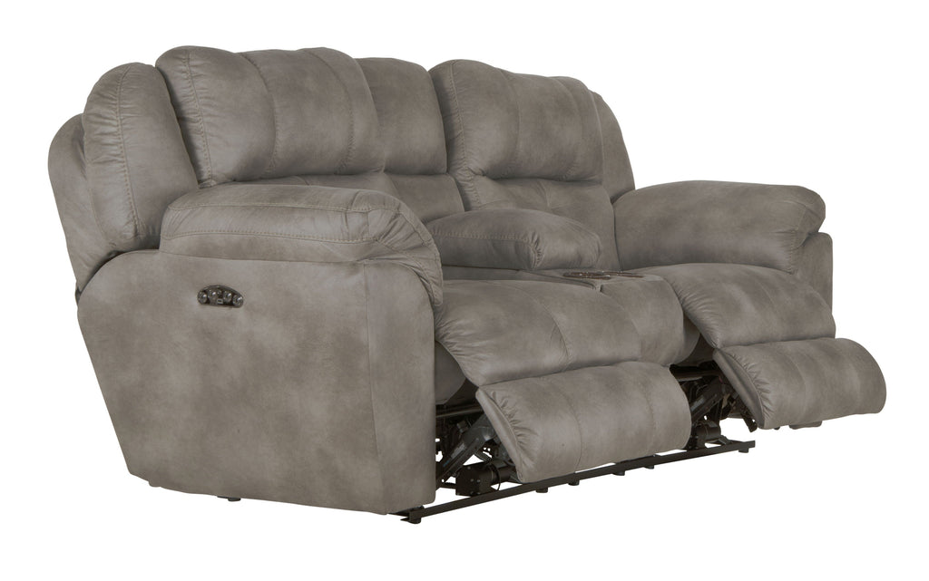 Ferrington - Power Lay Flat Reclining Console Loveseat with Power Adjustable Headrest by Unique Piece Furniture