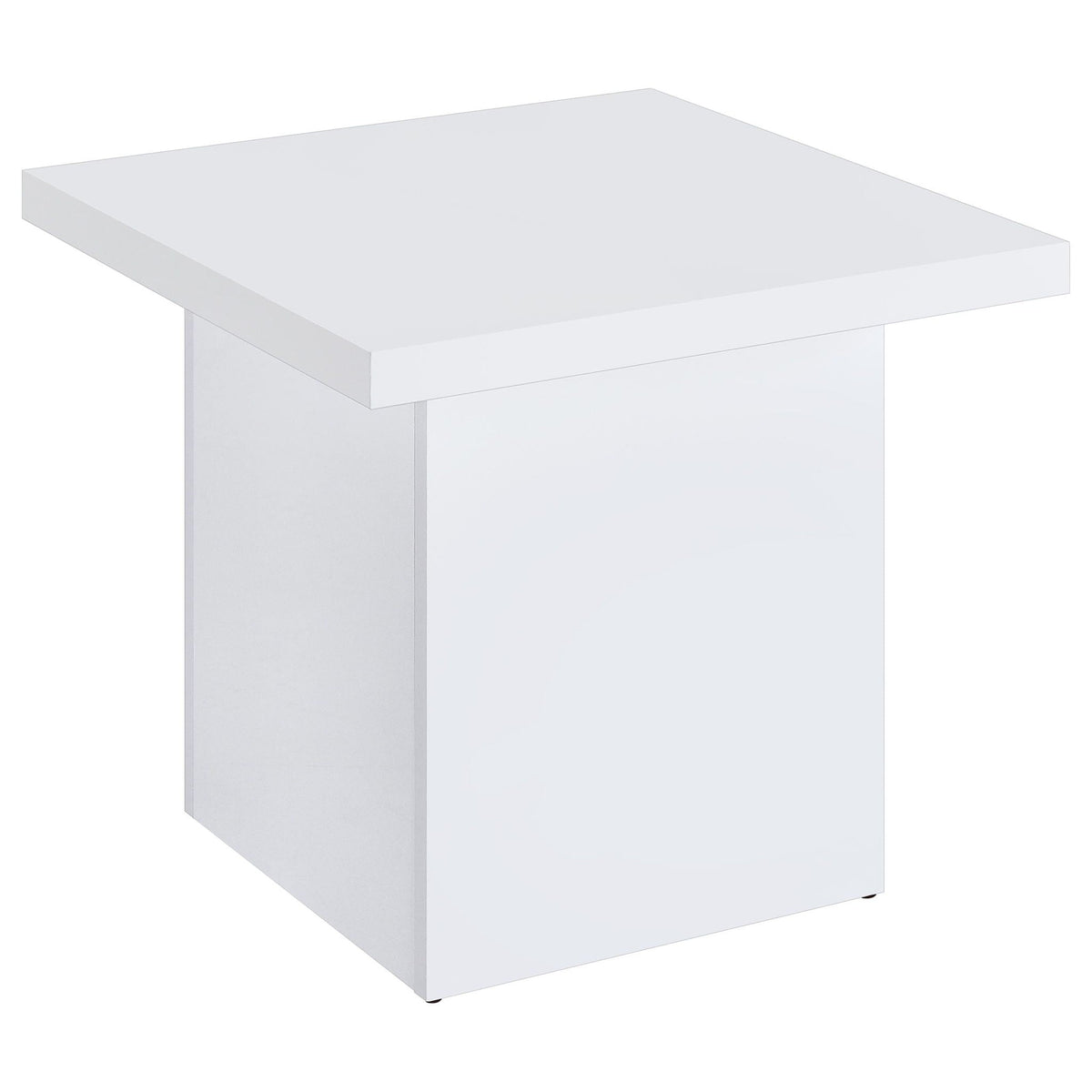 Devar 2-piece Square Coffee End Table Set White High Gloss by Unique Piece Furniture