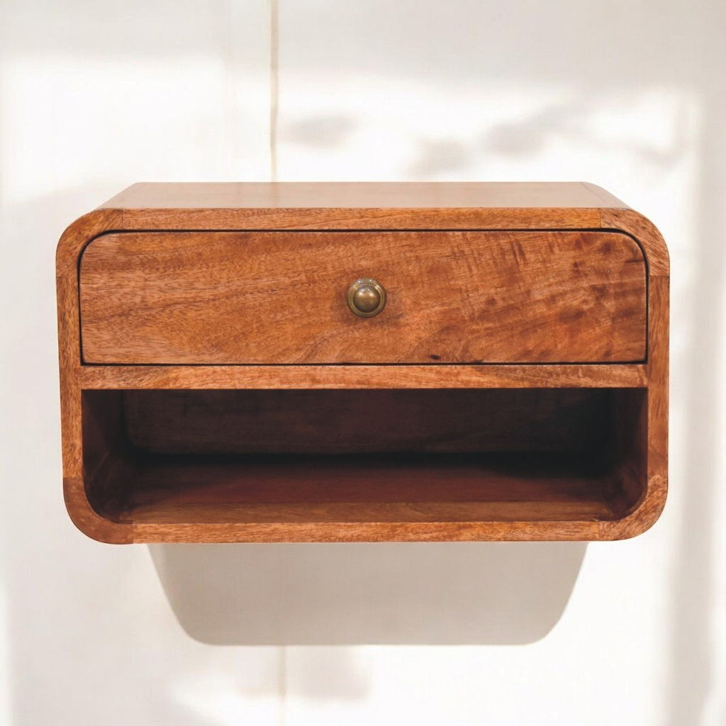 Curve Upper Slot Floating Nightstand by Unique Piece Furniture