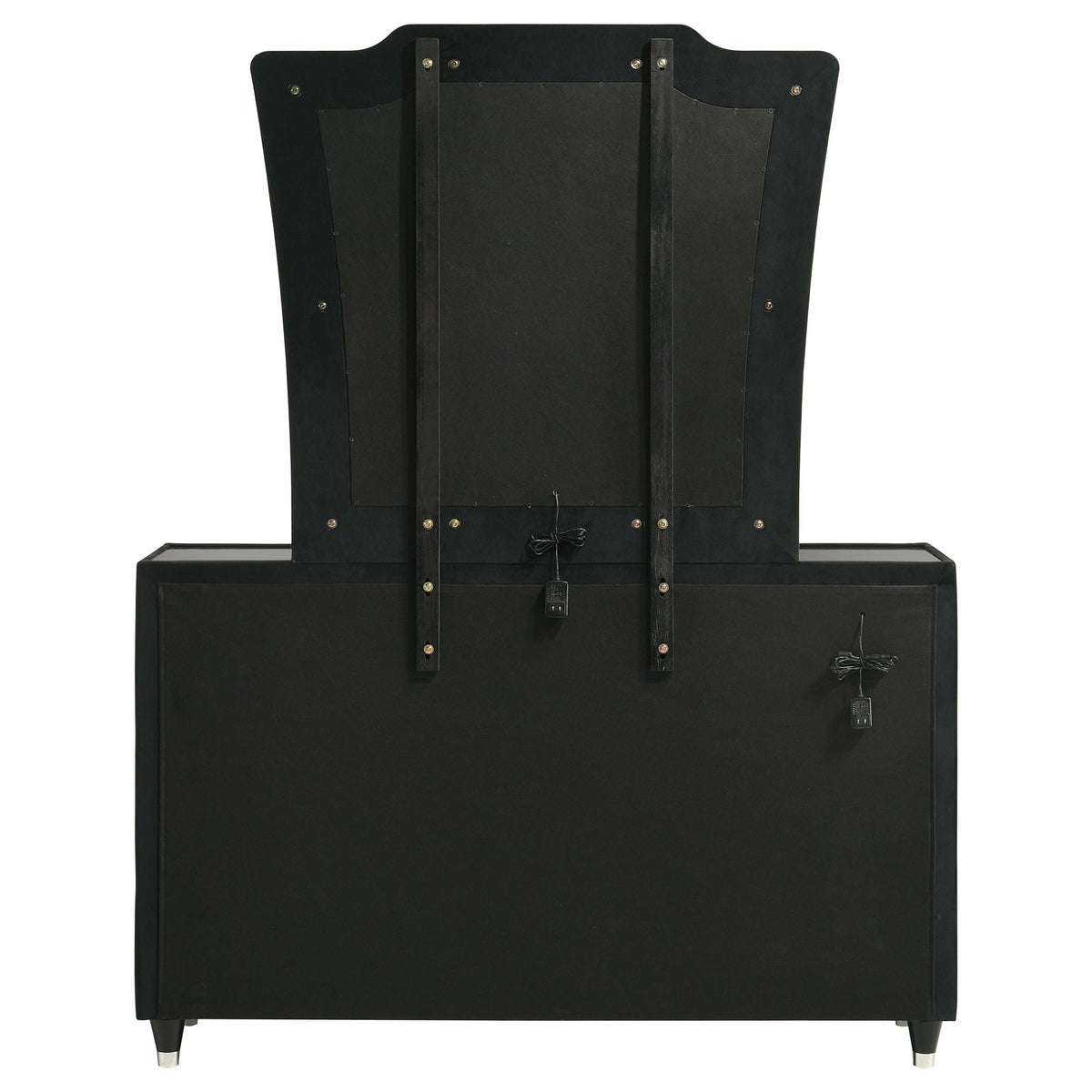 Lorient 8-drawer LED Dresser with Mirror Black by Unique Piece Furniture