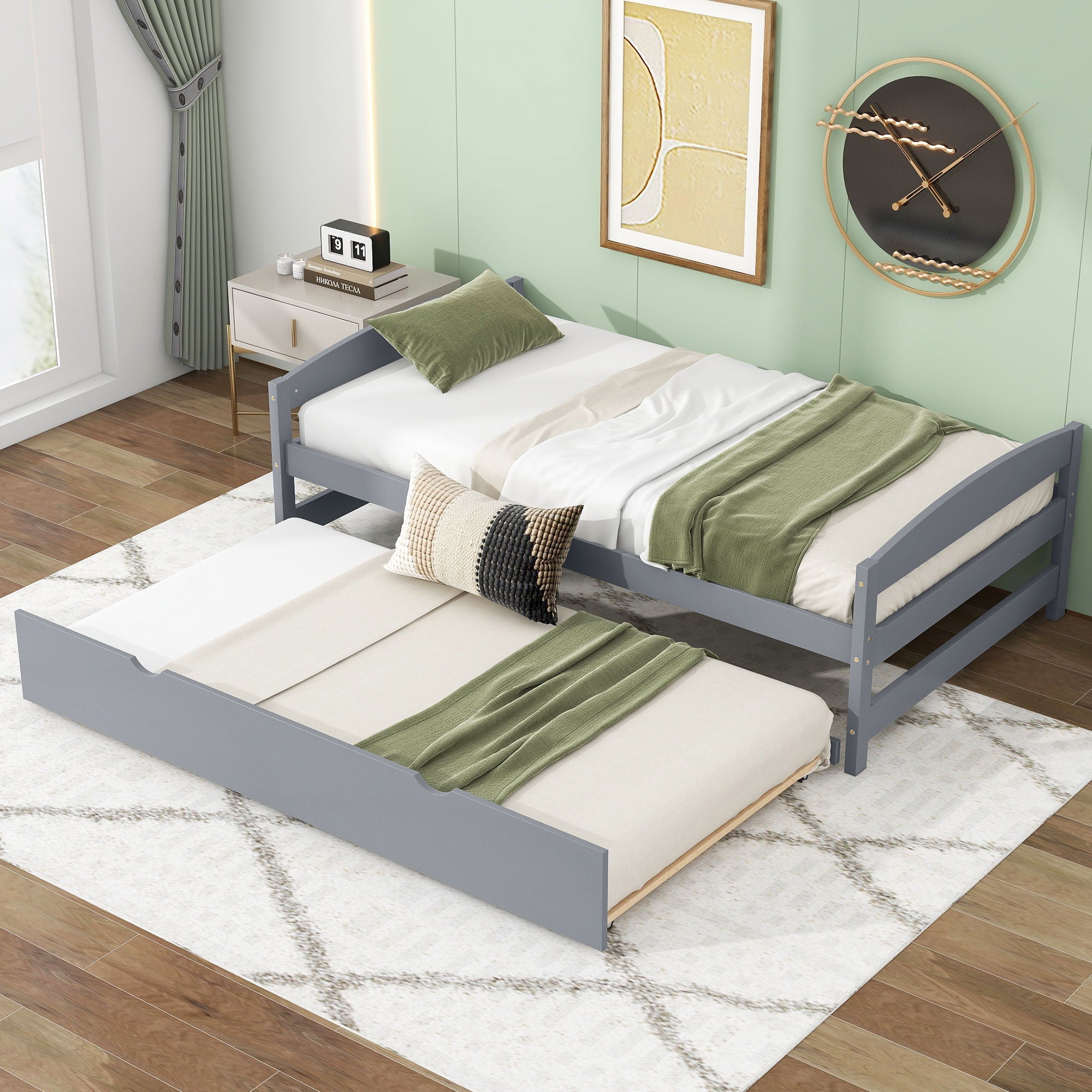 Platform Bed With Trundle by Unique Piece Furniture