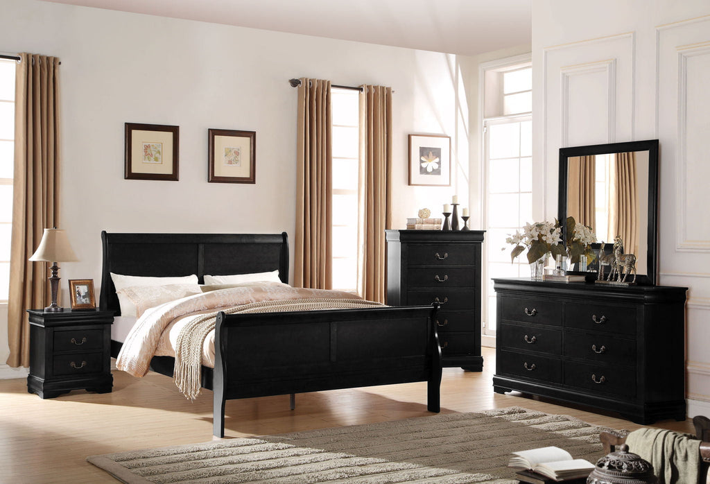 Louis Philippe - Sleigh Style Bed by Unique Piece Furniture