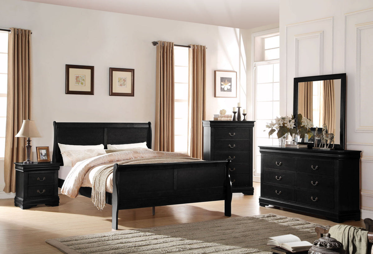 Louis Philippe - Sleigh Style Bed by Unique Piece Furniture