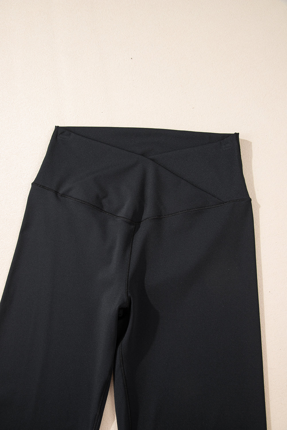 Black V Shape High Waist Flared Leggings by Dear-Lover Dropshipping