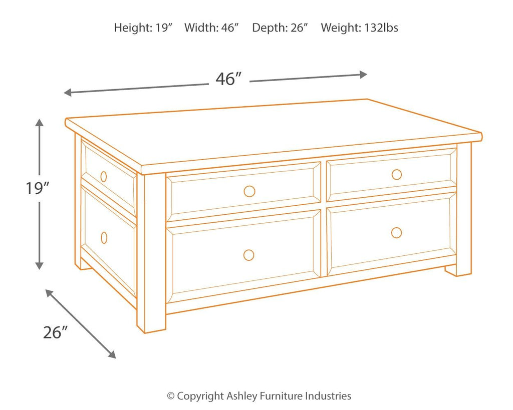 Tyler Creek - Lift Top Cocktail Table - Grayish Brown / Black by Unique Piece Furniture