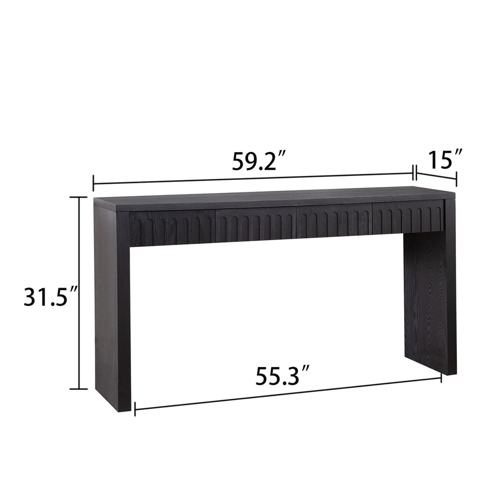 Modern Console Table With 4 Drawers, Entryway Table by Unique Piece Furniture