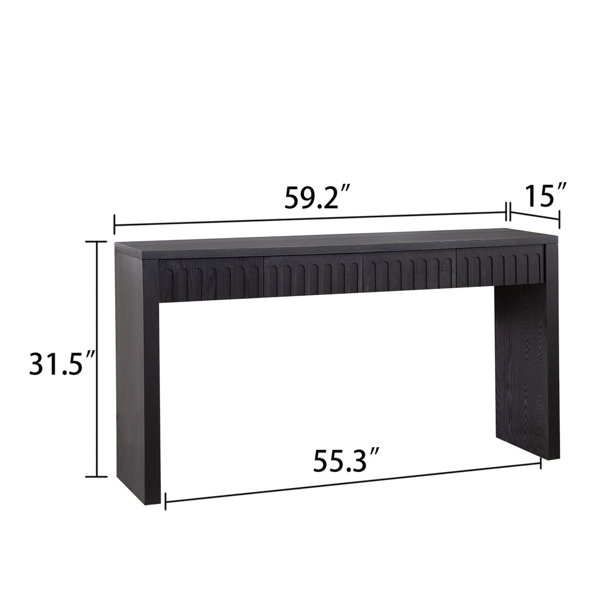 Modern Console Table With 4 Drawers, Entryway Table by Unique Piece Furniture