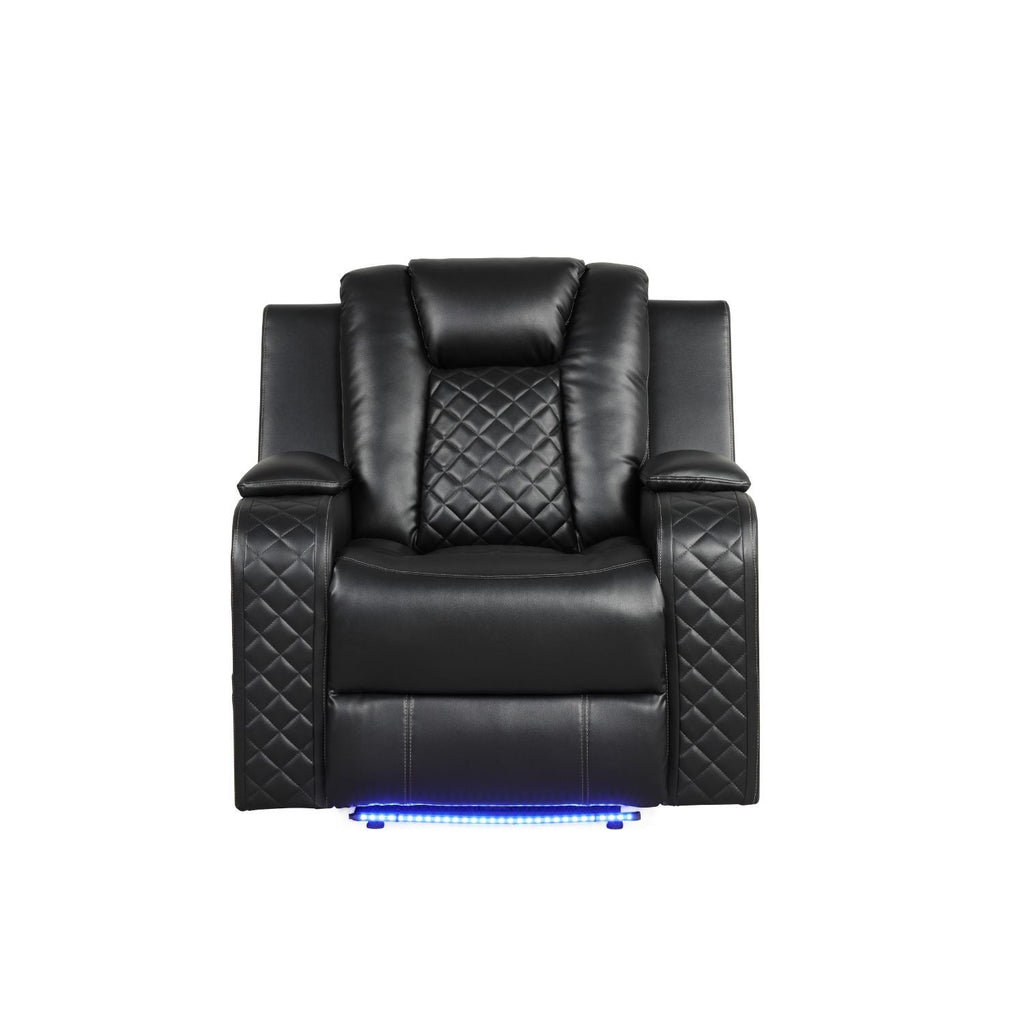 Benz - LED & Power Recliner Chair With Adjustable Headrest by Unique Piece Furniture