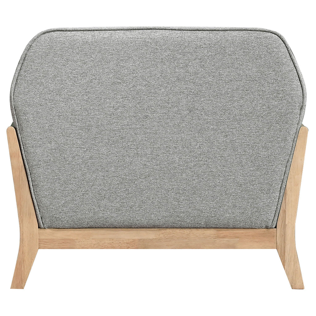 Vaughn Fabric Upholstered Flared Arm Accent Chair Grey by Unique Piece Furniture