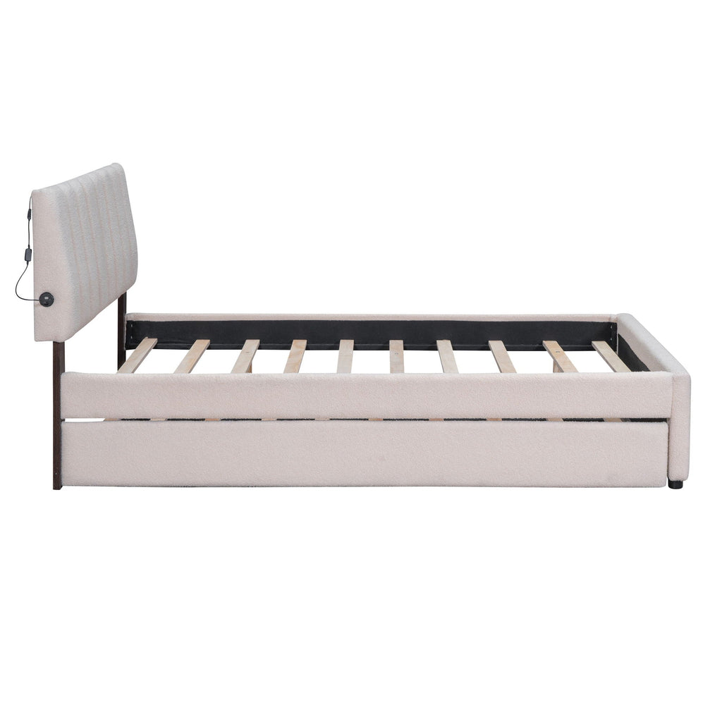 Upholstered Platform Bed With Trundle by Unique Piece Furniture