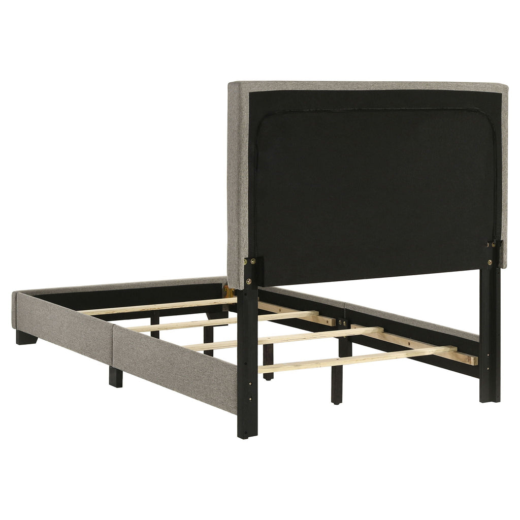 Dorian Fabric Upholstered Twin Panel Bed Taupe by Unique Piece Furniture