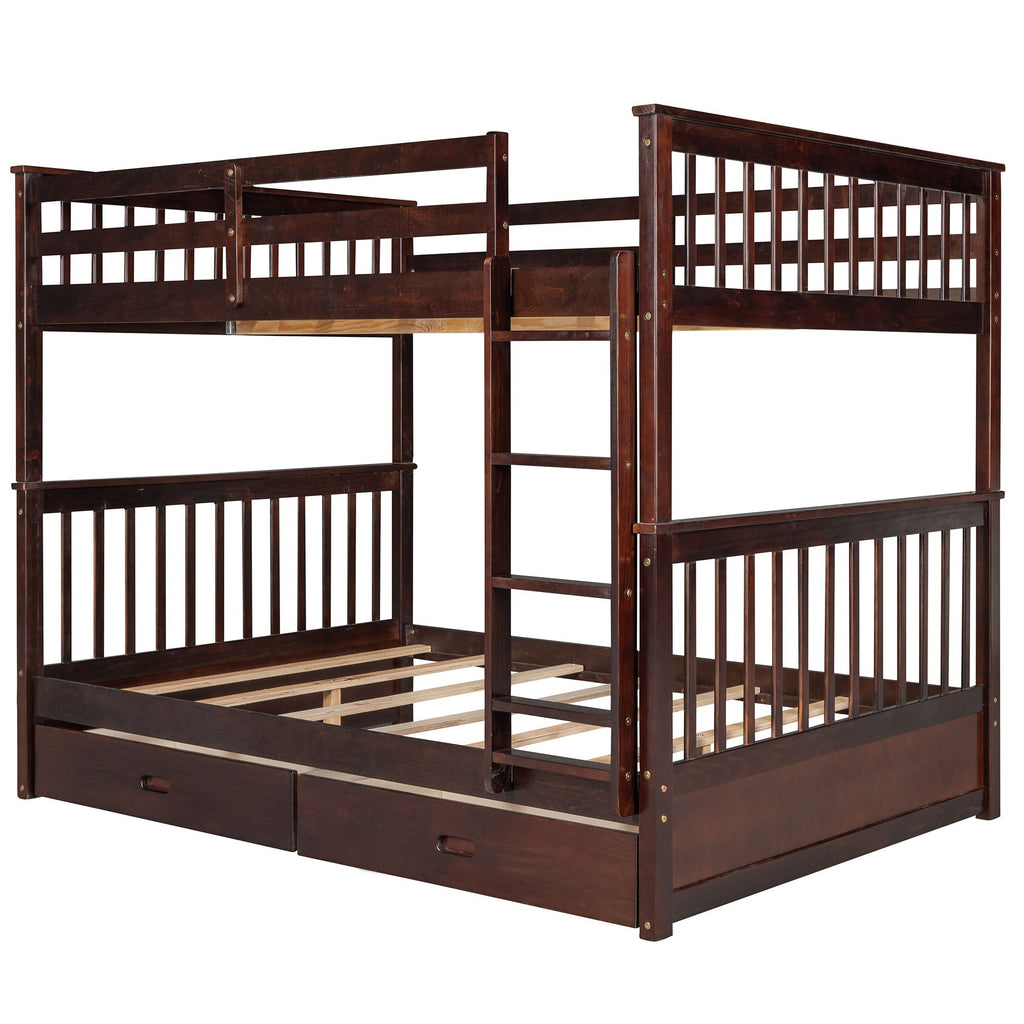 Bunk Bed With Ladders And 2 Storage Drawers by Unique Piece Furniture