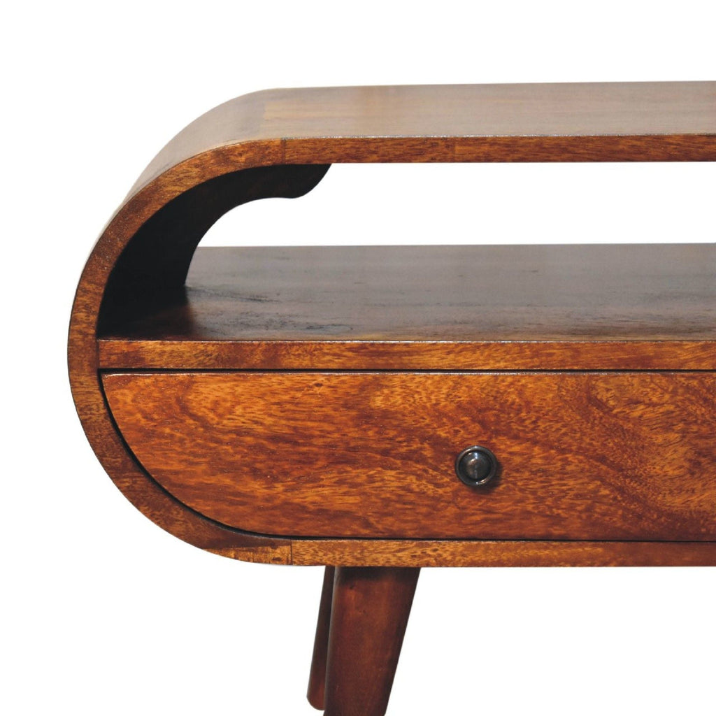 Solid Wood Circular TV Stand by Unique Piece Furniture