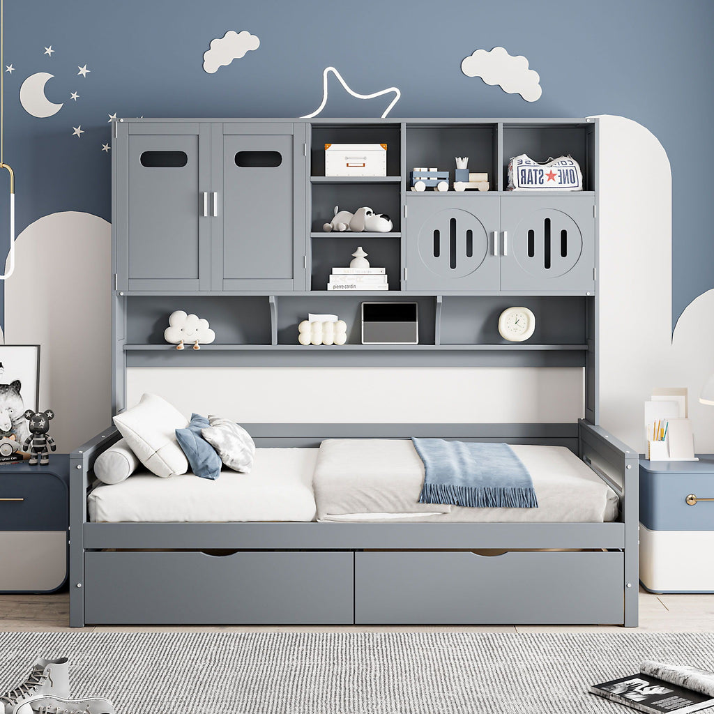 Daybed With All-In-One Cabinet And Shelf by Unique Piece Furniture