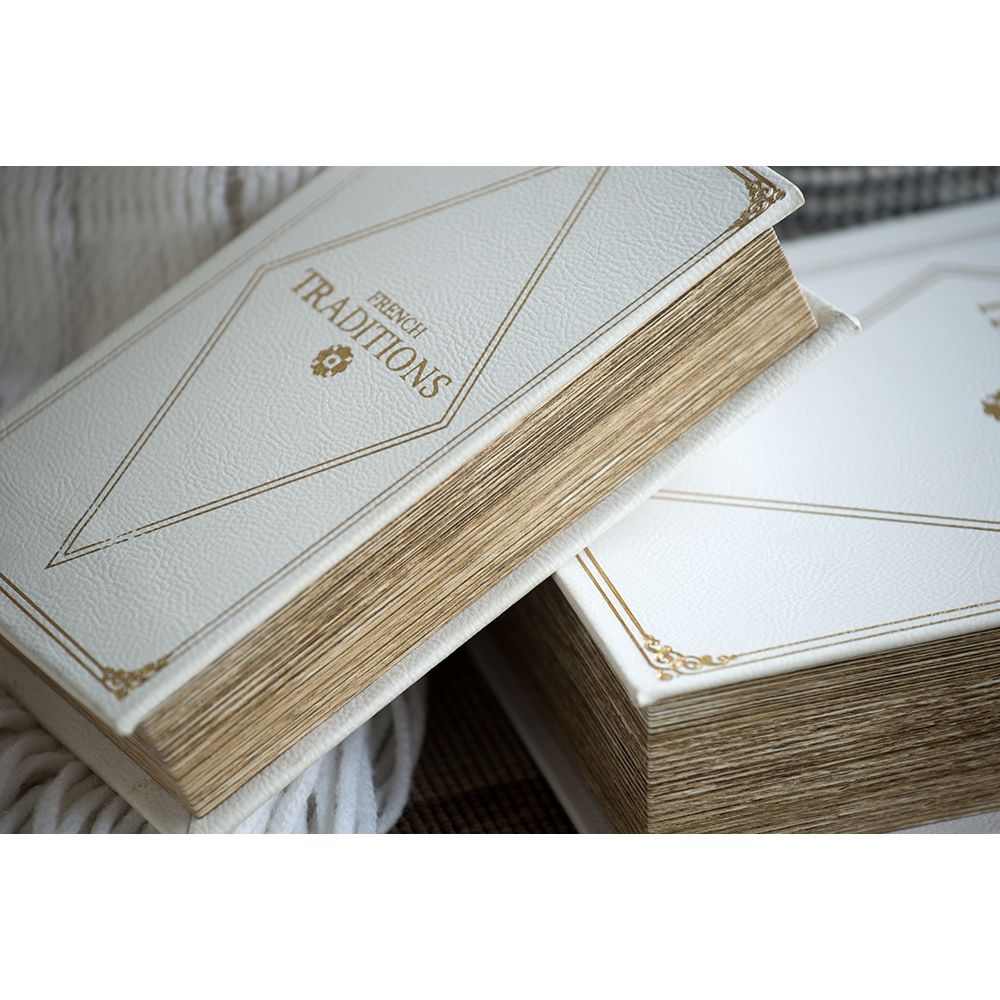 Book Boxes (Set of 2) - White / Gold by Unique Piece Furniture